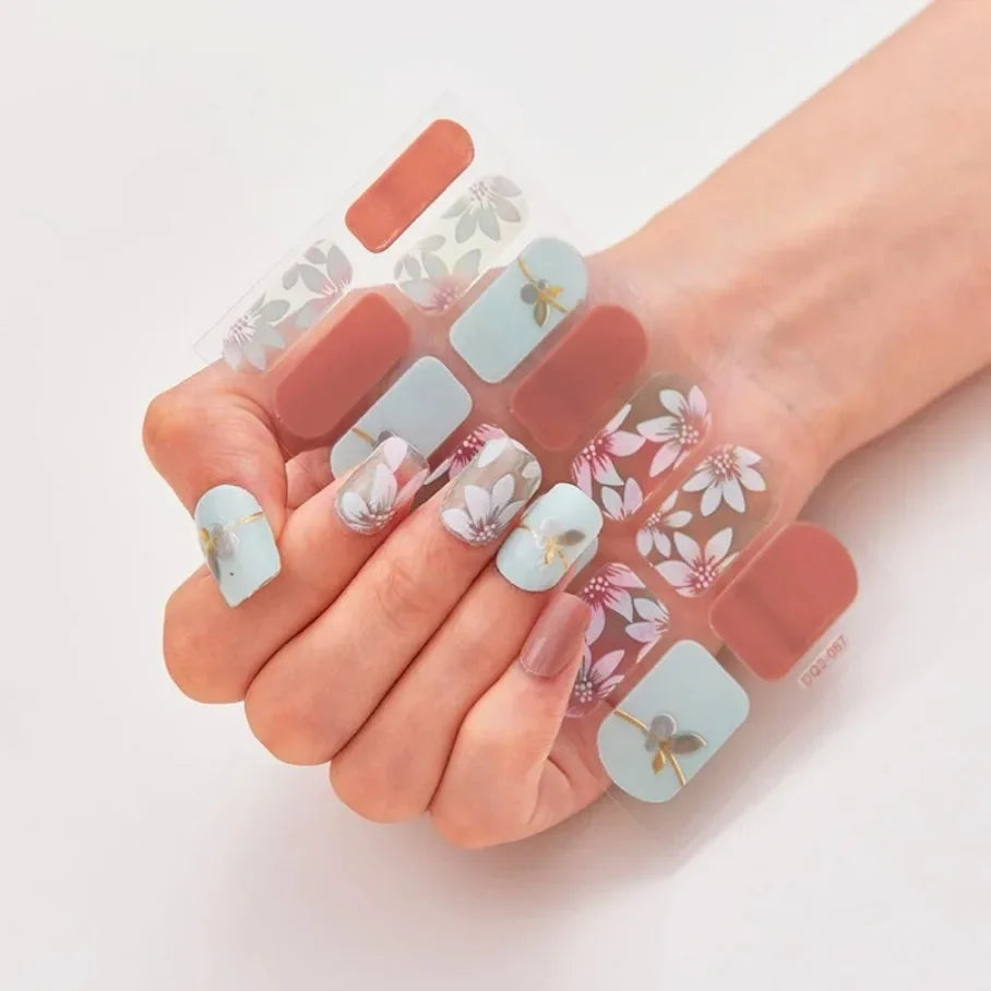 Stickers para Uñas de Gel Semi Curado – Diseños de Color Sólido