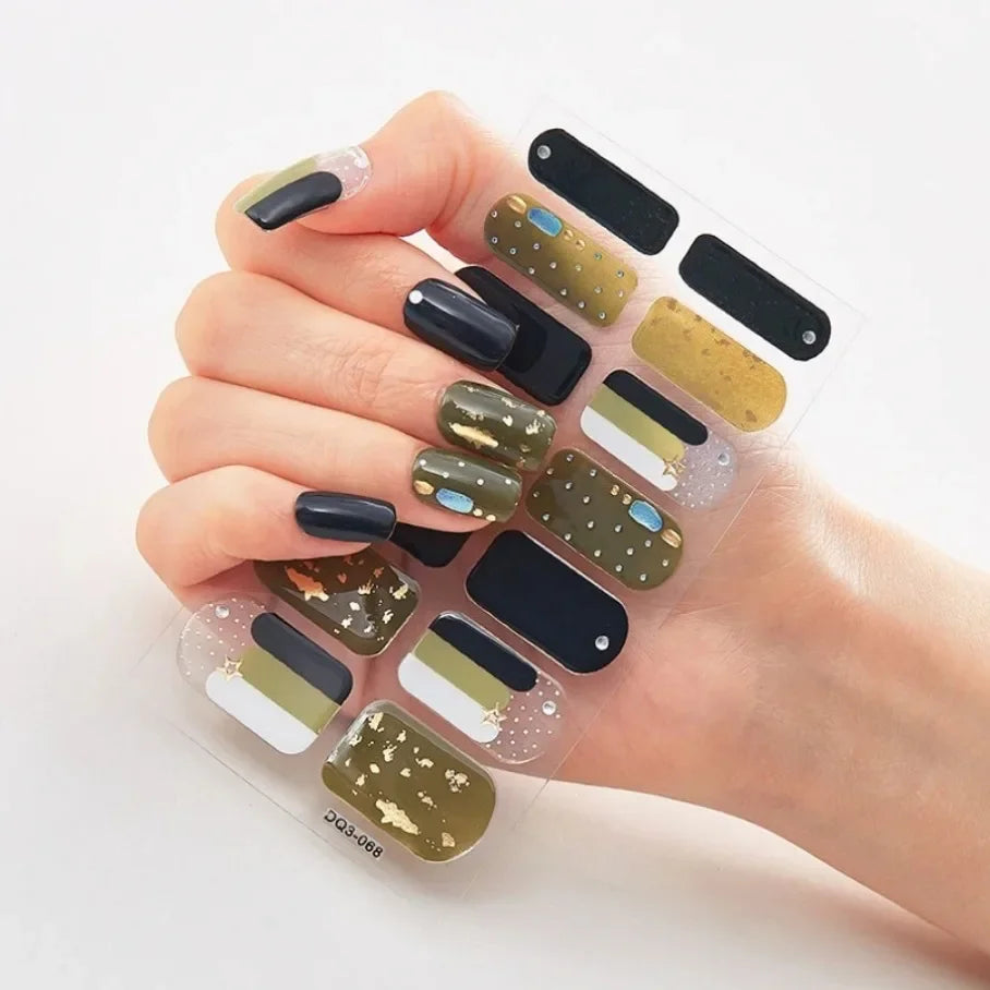 Stickers para Uñas de Gel Semi Curado – Diseños de Color Sólido