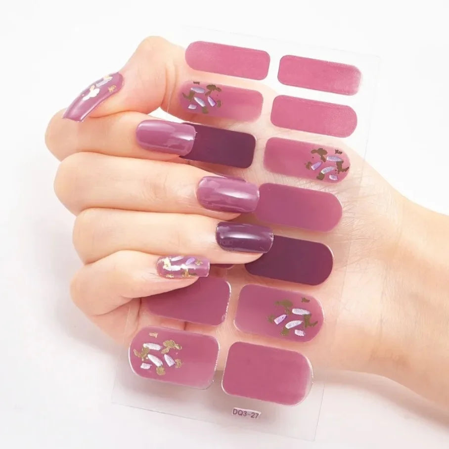 Stickers para Uñas de Gel Semi Curado – Diseños de Color Sólido