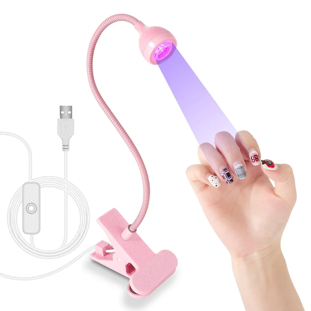 Lámpara UV LED para Uñas de Gel – Mini Portátil con Clip USB