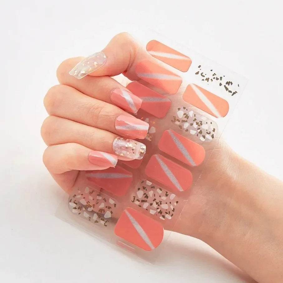 Stickers para Uñas de Gel Semi Curado – Diseños de Color Sólido