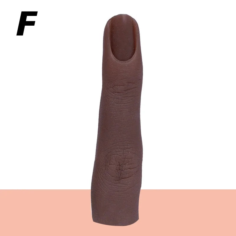 Nails Practice Finger Model Silicone Nail Art Training Hand Natural False Finger Nails Fake Nail Tips DIY Display Manicure Tools