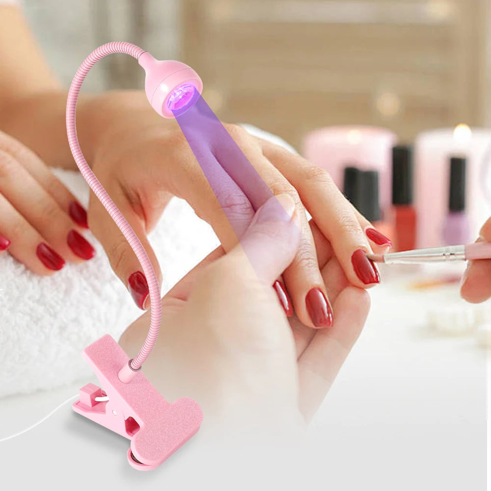 Lámpara UV LED para Uñas de Gel – Mini Portátil con Clip USB