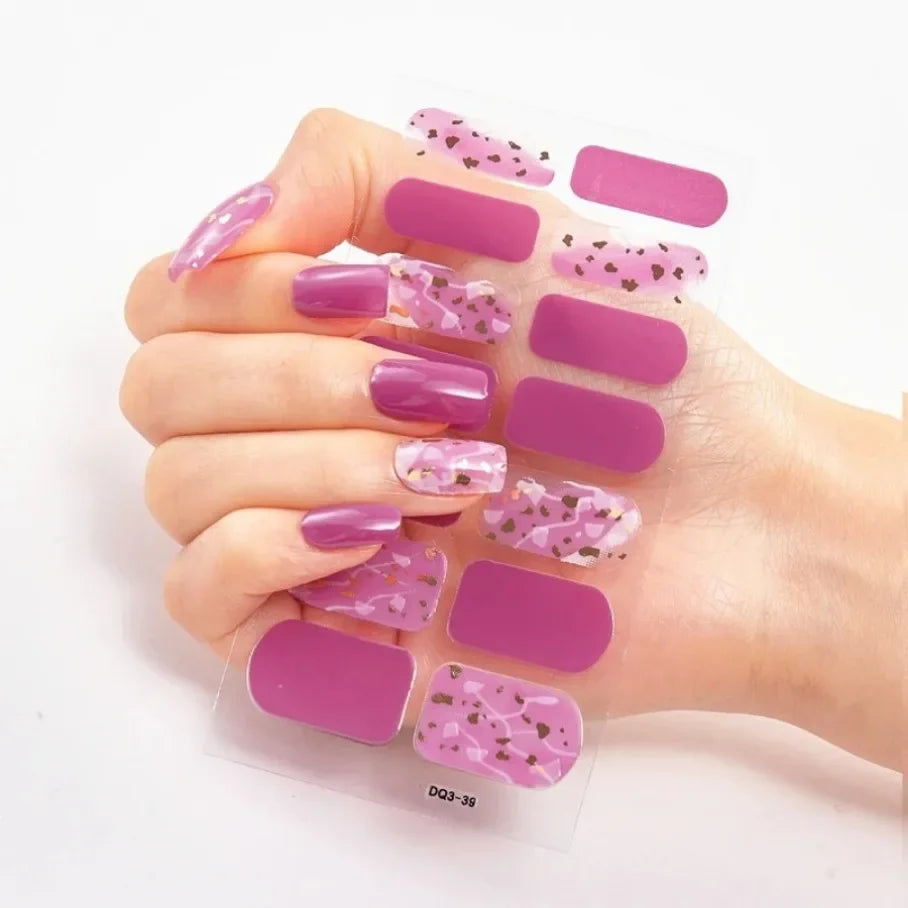 Stickers para Uñas de Gel Semi Curado – Diseños de Color Sólido