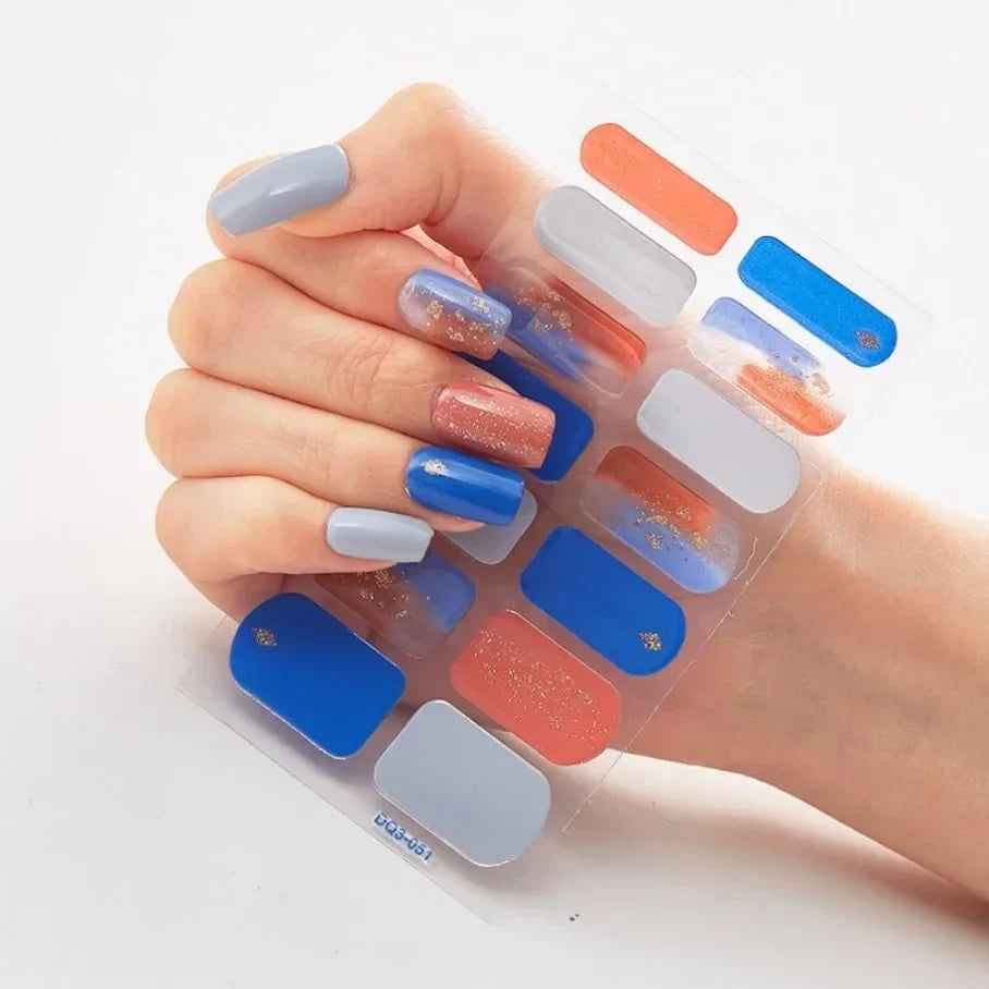Stickers para Uñas de Gel Semi Curado – Diseños de Color Sólido